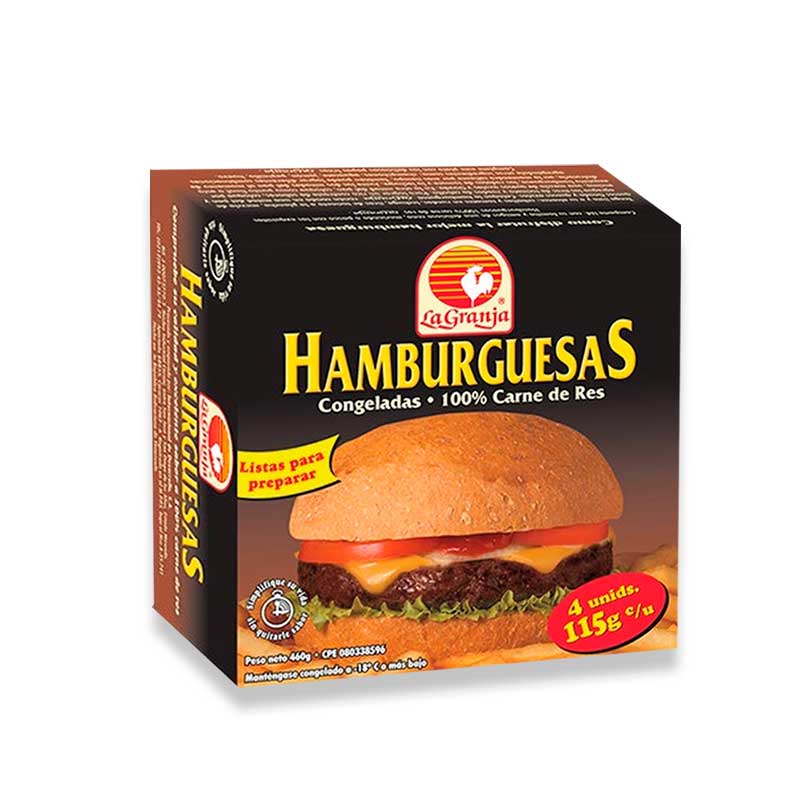 Hamburguesas de Res </br>La Granja